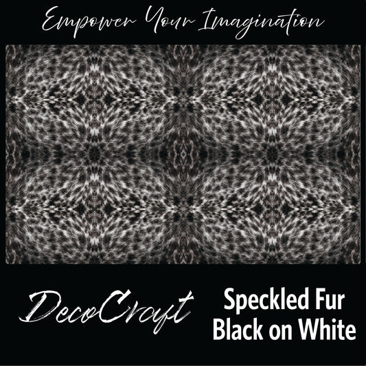 DecoCraft - Textures (Flat) Speckled Fur - Black on White