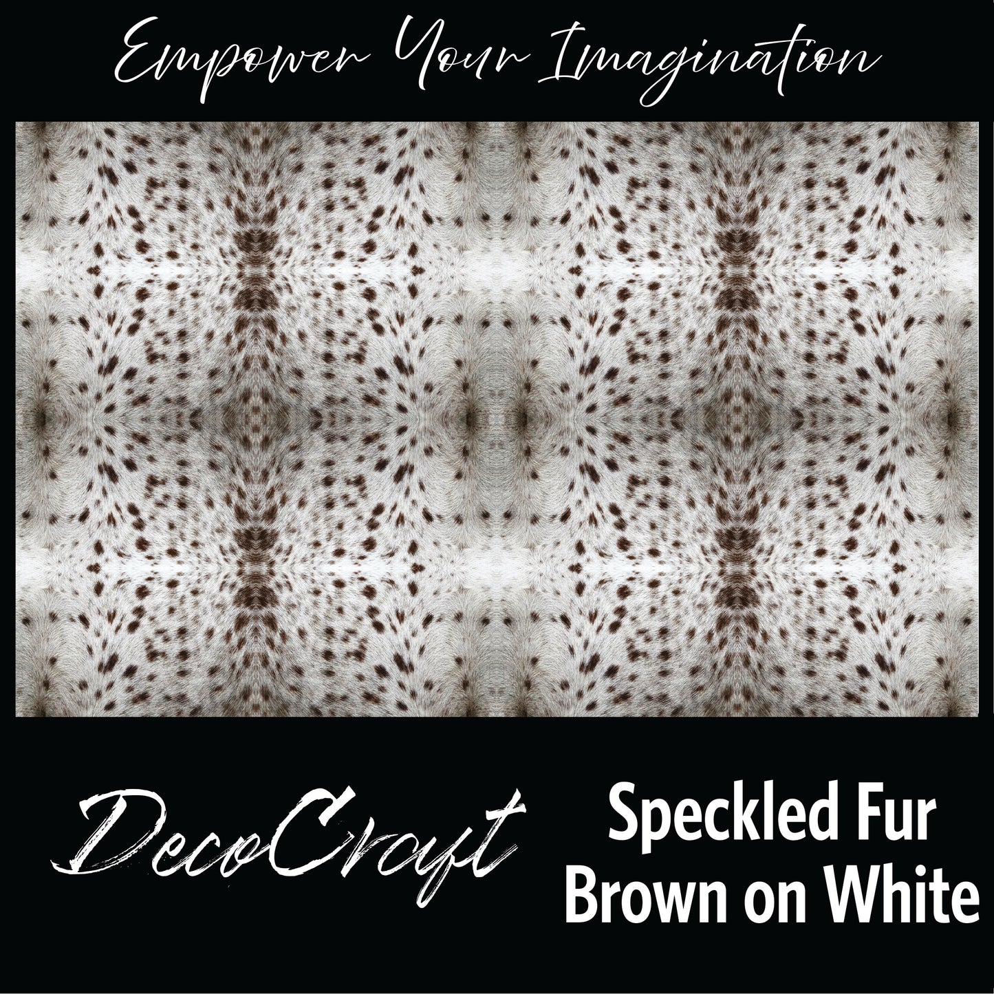DecoCraft - Textures (Flat) Speckled Fur - Brown on White