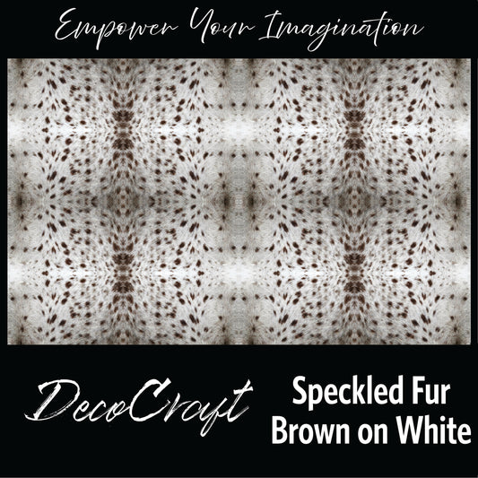 DecoCraft - Textures (Flat) Speckled Fur - Brown on White