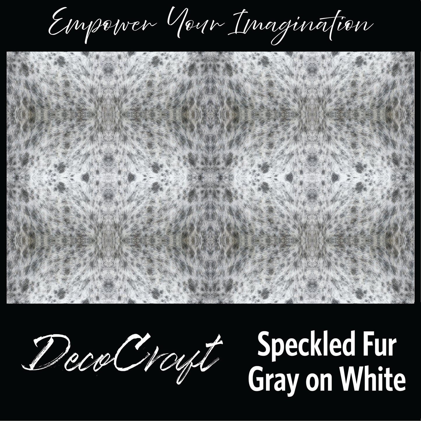 DecoCraft - Textures (Flat) Speckled Fur - Gray on White