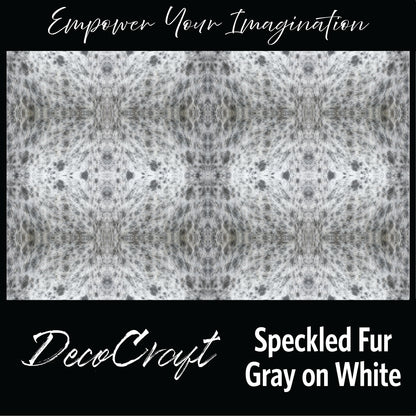 DecoCraft - Textures (Flat) Speckled Fur - Gray on White