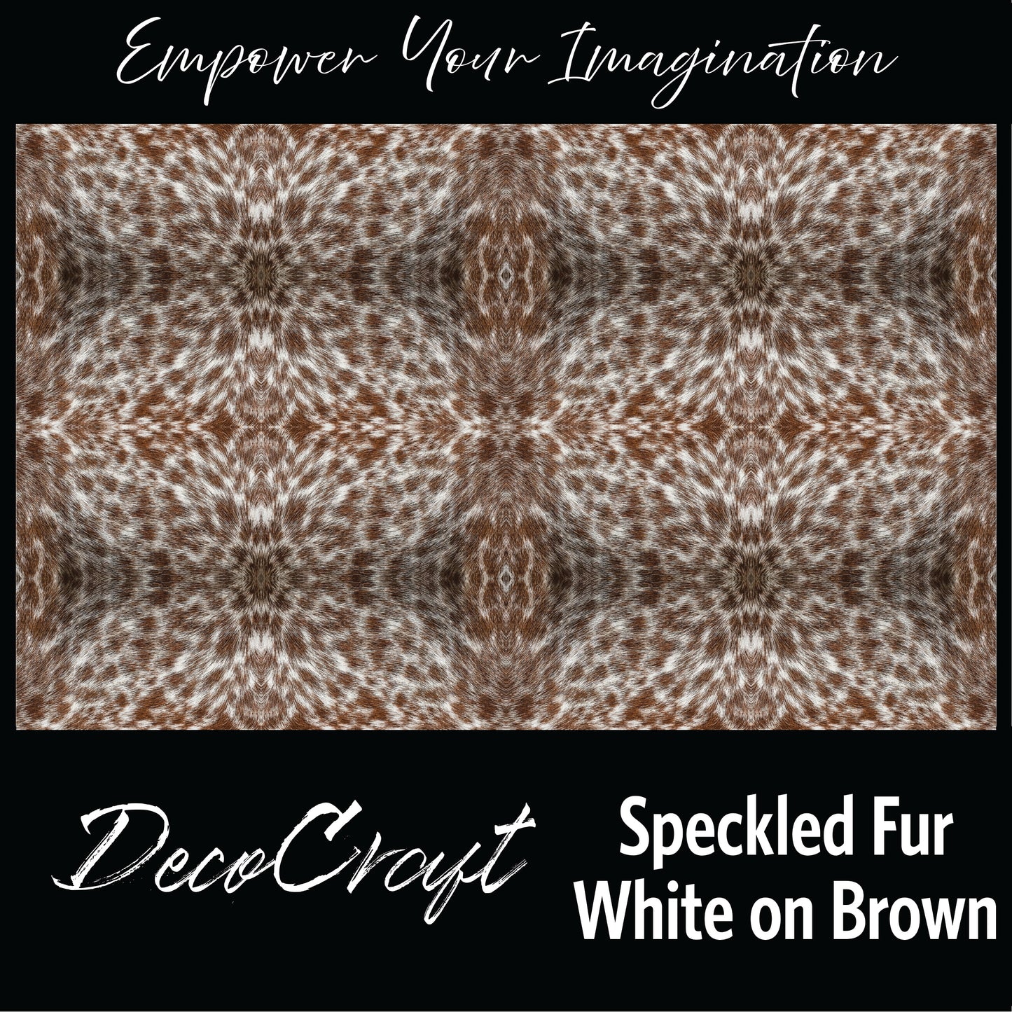 DecoCraft - Textures (Flat) Speckled Fur - White on Brown