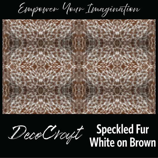 DecoCraft - Textures (Flat) Speckled Fur - White on Brown