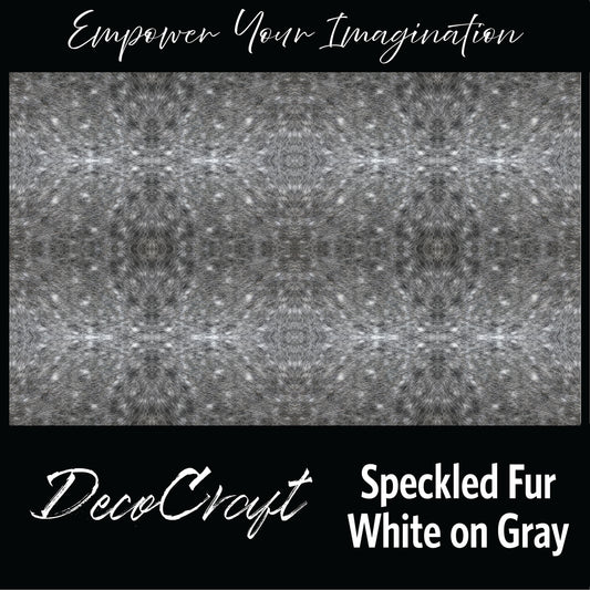 DecoCraft - Textures (Flat) Speckled Fur - White on Gray