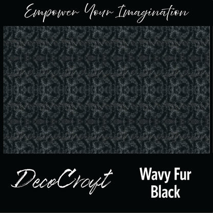 DecoCraft - Textures (Flat) Wavy Fur - Black