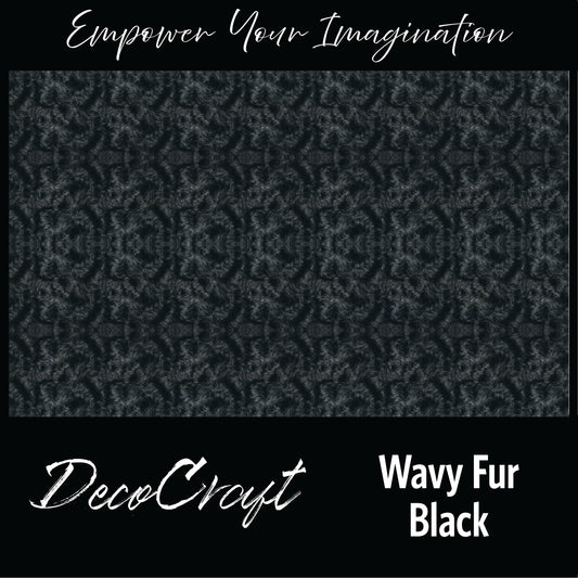 DecoCraft - Textures (Flat) Wavy Fur - Black