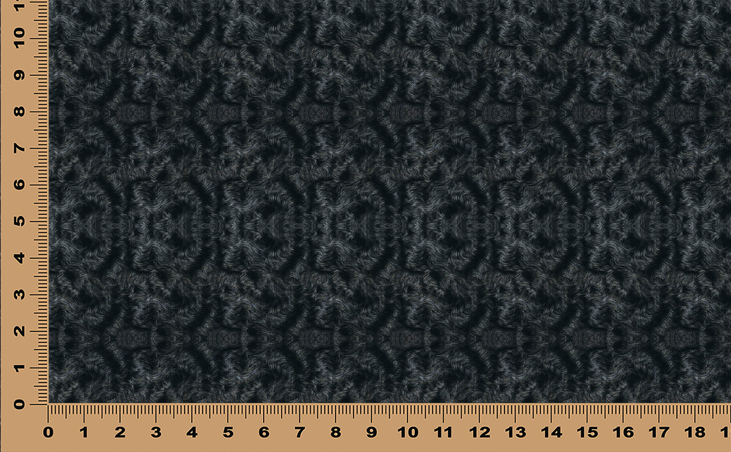 DecoCraft - Textures (Flat) Wavy Fur - Black