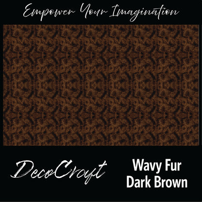 DecoCraft - Textures (Flat) Wavy Fur - Dark Brown