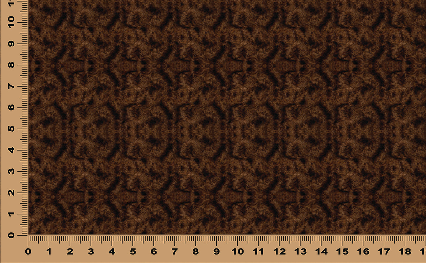 DecoCraft - Textures (Flat) Wavy Fur - Dark Brown
