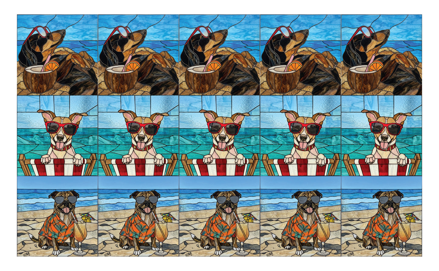 DecoCraft - Scenic Elevated Texture Tiles - Sunkissed Pups