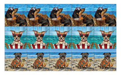 DecoCraft - Scenic Elevated Texture Tiles - Sunkissed Pups