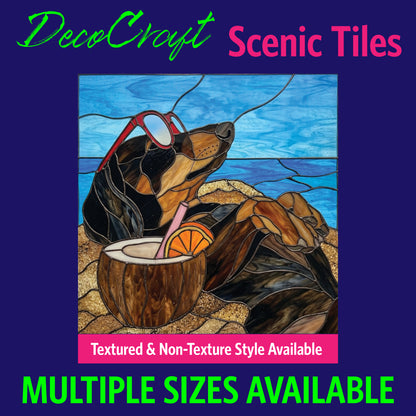 DecoCraft - Scenic Elevated Texture Tiles - Dogs - Coconut Coast