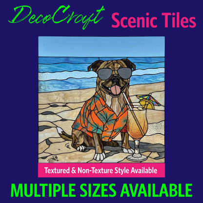 DecoCraft - Scenic Elevated Texture Tiles - Dogs - Tropical Tail