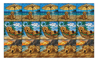 DecoCraft - Scenic Elevated Texture Tiles - Dogs - Seaside Shade