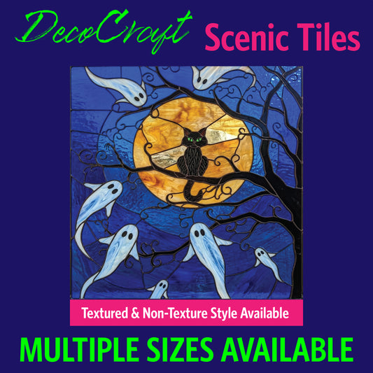 DecoCraft - Scenic Elevated Texture Tiles - Cats - Spooky Cat