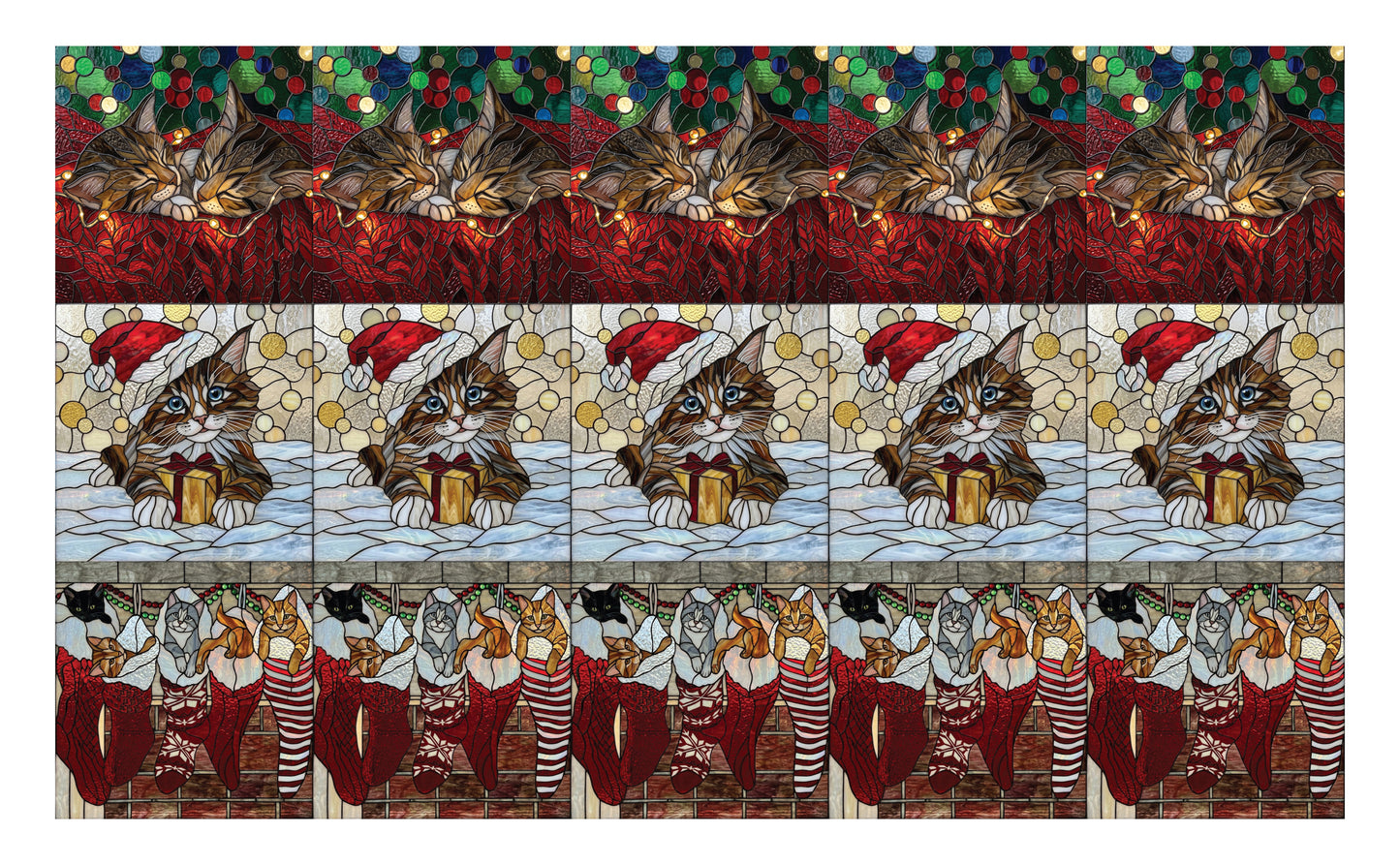 DecoCraft - Scenic Elevated Texture Tiles - Cats - Holiday Whiskers