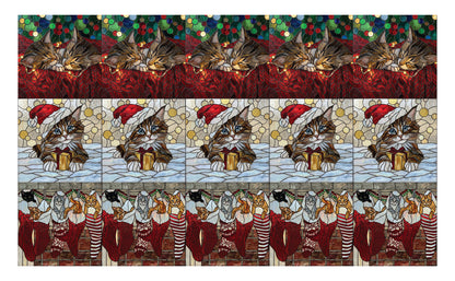 DecoCraft - Scenic Elevated Texture Tiles - Cats - Holiday Whiskers