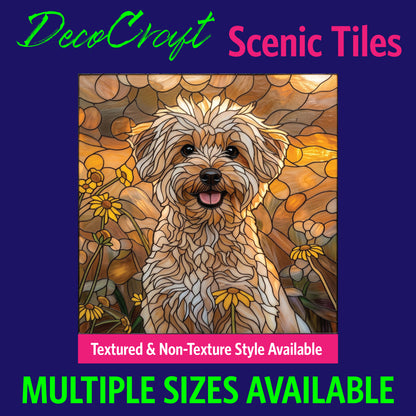 DecoCraft - Scenic Elevated Texture Tiles - Dogs - Golden Hour Pup