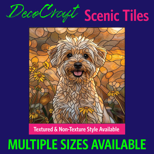 DecoCraft - Scenic Elevated Texture Tiles - Dogs - Golden Hour Pup