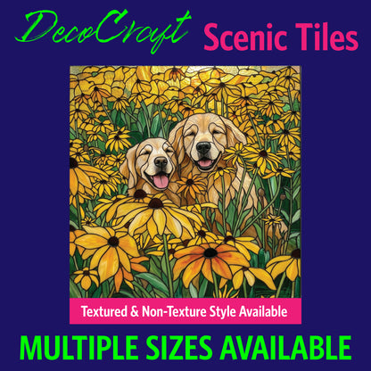 DecoCraft - Scenic Elevated Texture Tiles - Dogs - Buttercup Boxer
