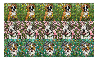 DecoCraft - Scenic Elevated Texture Tiles - Dogs - Blooming Paws II