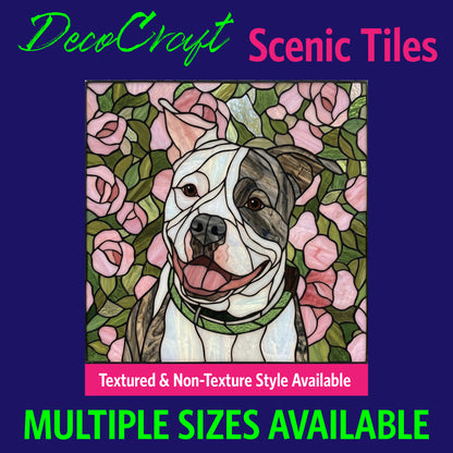 DecoCraft - Scenic Elevated Texture Tiles - Dogs - Rosy Pup