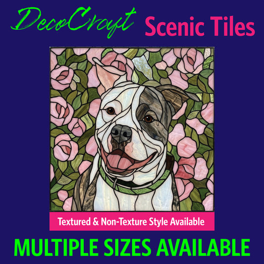 DecoCraft - Scenic Elevated Texture Tiles - Dogs - Rosy Pup