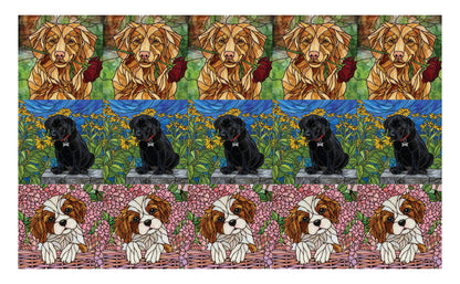 DecoCraft - Scenic Elevated Texture Tiles - Dogs - Petals & Paws