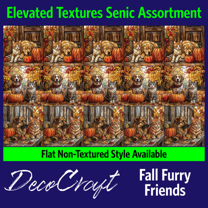 DecoCraft - Scenic Elevated Texture Tiles - Pets - Fall Friends