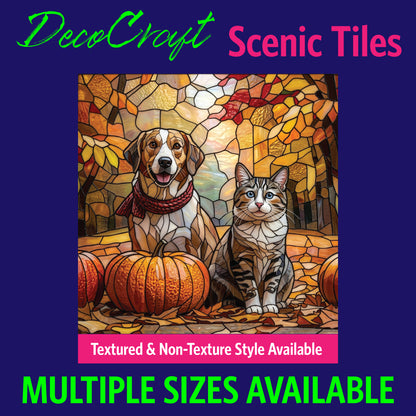 DecoCraft - Scenic Elevated Texture Tiles - Dogs - Harvest Trail
