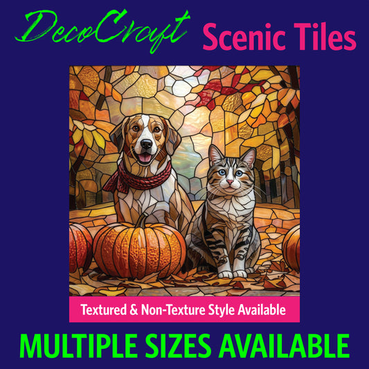 DecoCraft - Scenic Elevated Texture Tiles - Dogs - Harvest Trail