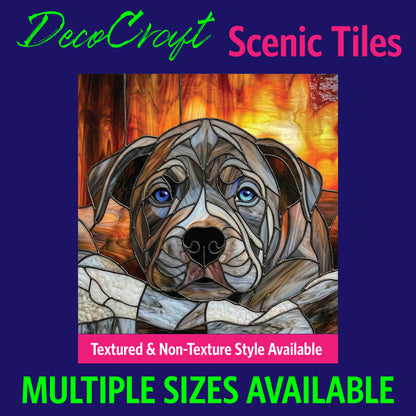 DecoCraft - Scenic Elevated Texture Tiles - Dogs - Fireside Pooch