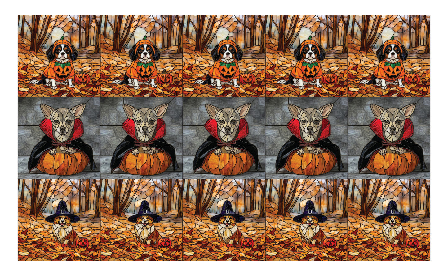 DecoCraft - Scenic Elevated Texture Tiles - Dogs - Costumed Canines