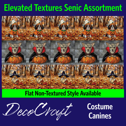 DecoCraft - Scenic Elevated Texture Tiles - Dogs - Costumed Canines