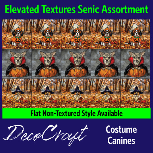 DecoCraft - Scenic Elevated Texture Tiles - Dogs - Costumed Canines