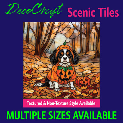 DecoCraft - Scenic Elevated Texture Tiles - Dogs - Little Pumpkin Pup