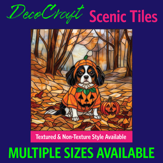 DecoCraft - Scenic Elevated Texture Tiles - Dogs - Little Pumpkin Pup