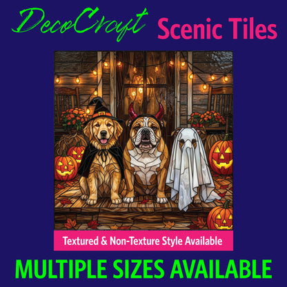 DecoCraft - Scenic Elevated Texture Tiles - Dogs - Porch Posse