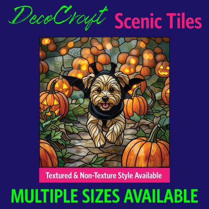 DecoCraft - Scenic Elevated Texture Tiles - Dogs - Batty Yorkie
