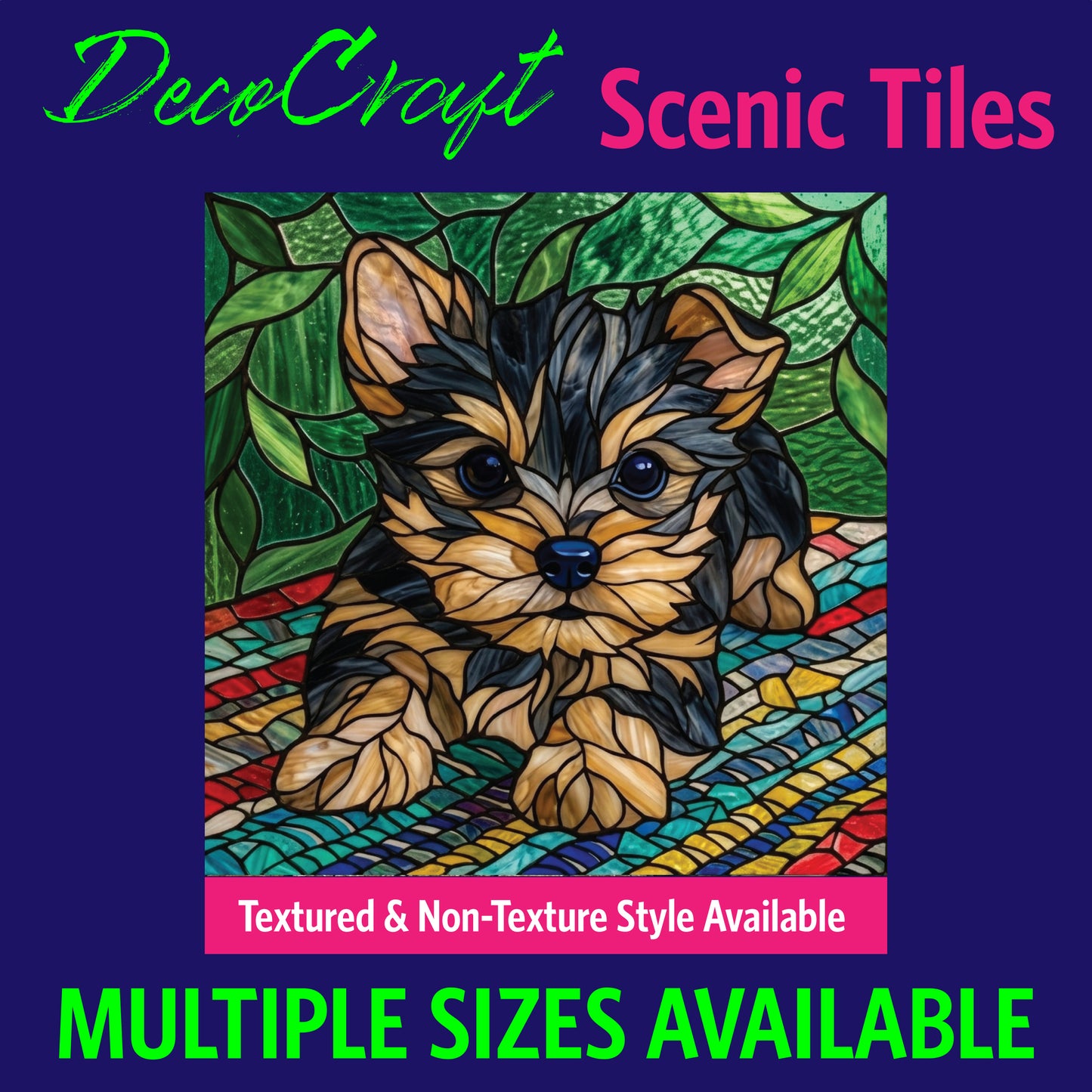 DecoCraft - Scenic Elevated Texture Tiles - Dogs - Tiny Mischief