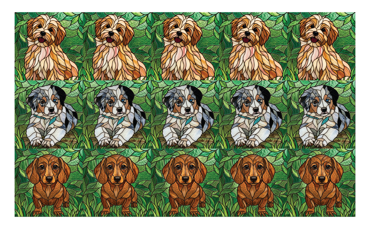 DecoCraft - Scenic Elevated Texture Tiles - Dogs - Leafy Paws I