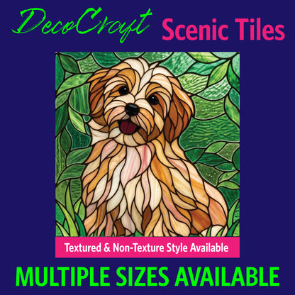 DecoCraft - Scenic Elevated Texture Tiles - Dogs - Shaggy Explorer