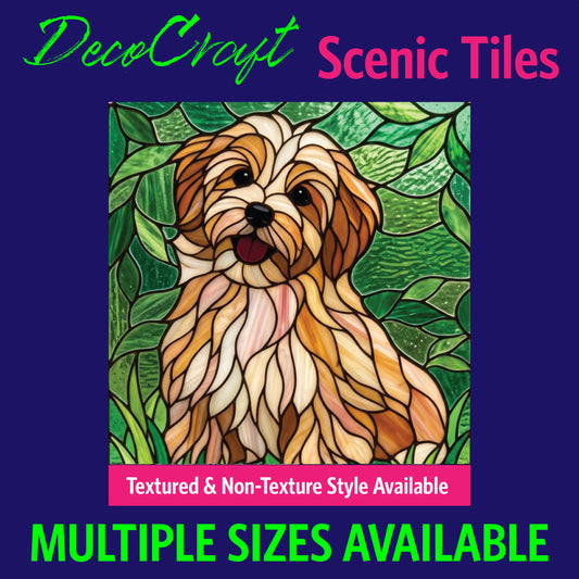 DecoCraft - Scenic Elevated Texture Tiles - Dogs - Shaggy Explorer