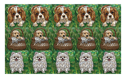 DecoCraft - Scenic Elevated Texture Tiles - Dogs - Leafy Paws II