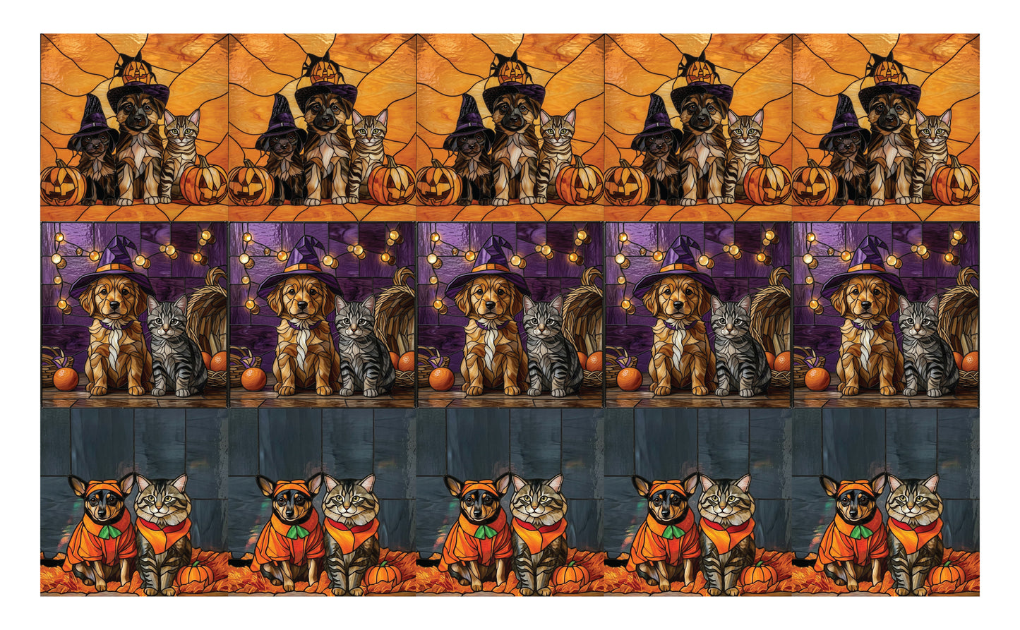 DecoCraft - Scenic Elevated Texture Tiles - Pets - Halloween Besties