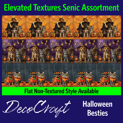 DecoCraft - Scenic Elevated Texture Tiles - Pets - Halloween Besties
