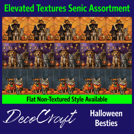 DecoCraft - Scenic Elevated Texture Tiles - Pets - Halloween Besties