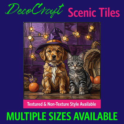 DecoCraft - Scenic Elevated Texture Tiles - Pets - Spooky Pals
