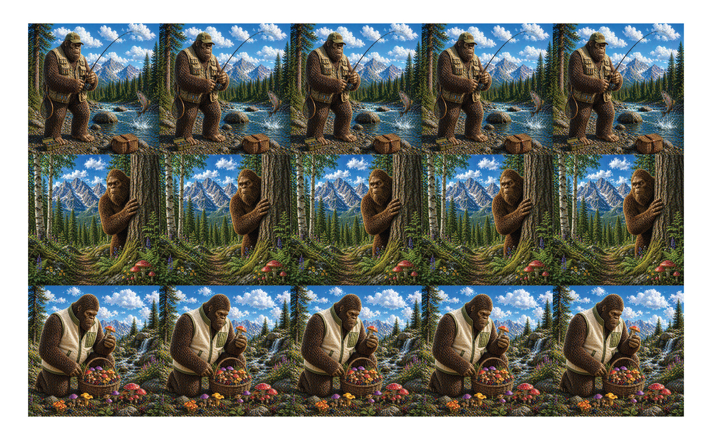 DecoCraft - Studio 1375 - Scenic Tiles Series - Backcountry Bigfoot Assortment
