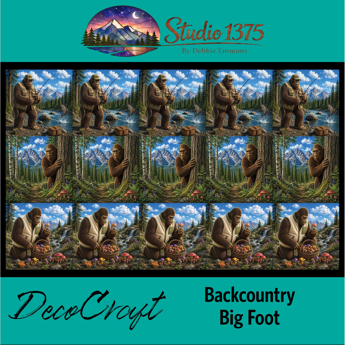 DecoCraft - Studio 1375 - Scenic Tiles Series - Backcountry Bigfoot Assortment